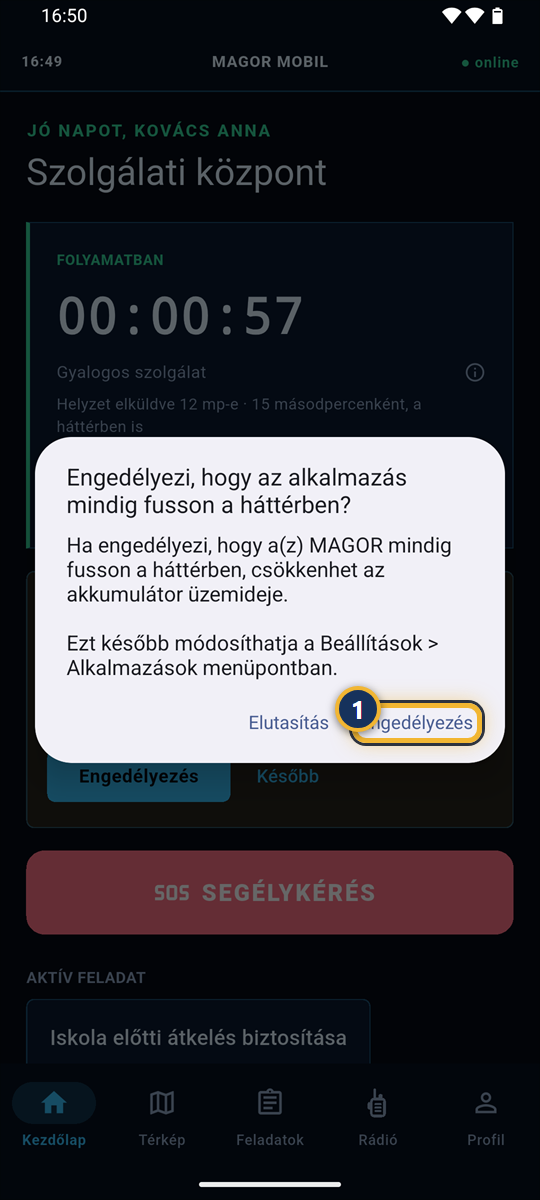 Az Android kérdése a háttérben futásról