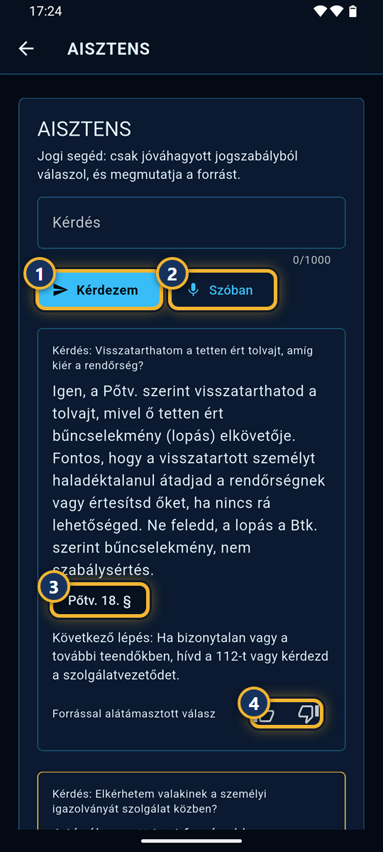 Az AISZTENS válasza a Pőtv. 18. § forrással